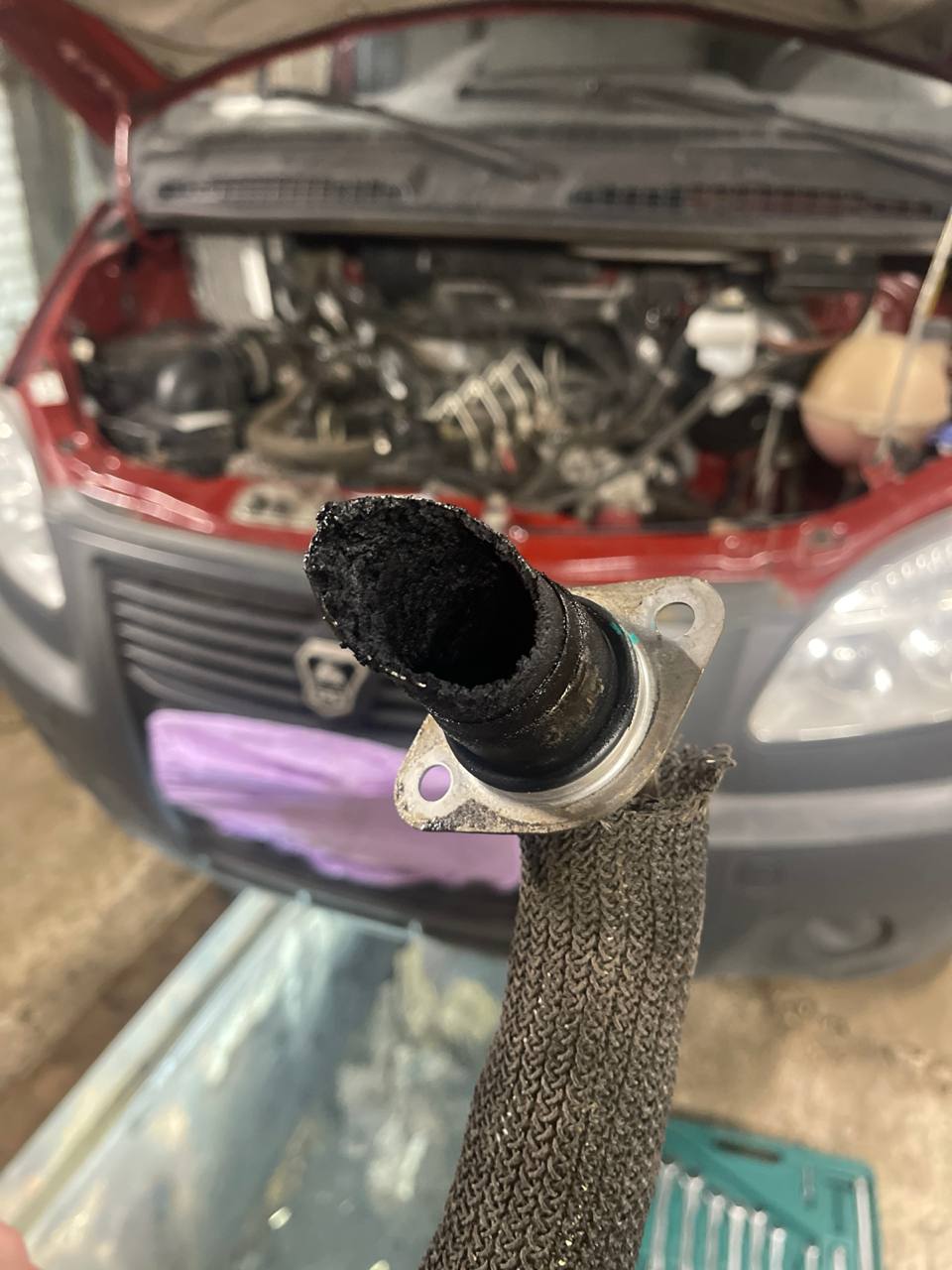 загрязнённый клапан ЕГР на ГАЗ Соболь